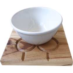 Cuenco con base Baldosa de Bilbao madera natural