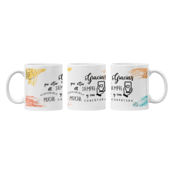 Taza Gracias por estar siempre blanca