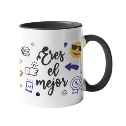Taza Eres el mejor negra