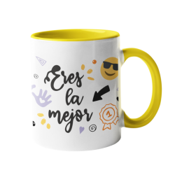 Taza Eres la mejor amarilla