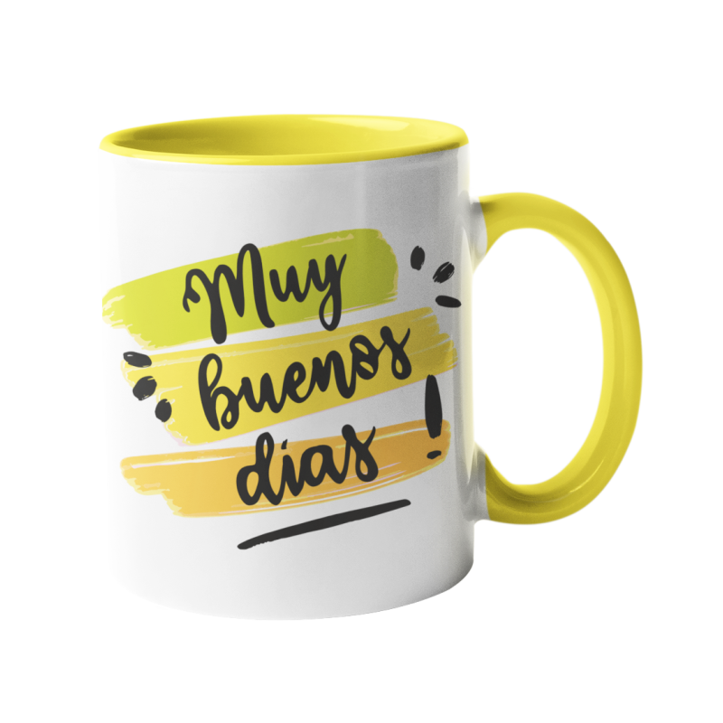 Taza Muy buenos dias amarilla