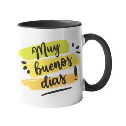 Taza Muy buenos dias negra