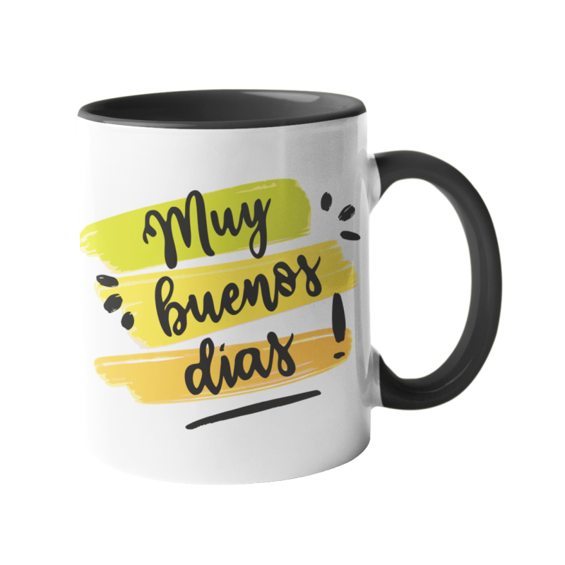 Taza Muy buenos dias negra