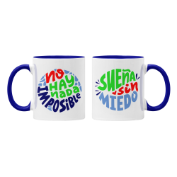 Taza No hay nada imposible azul