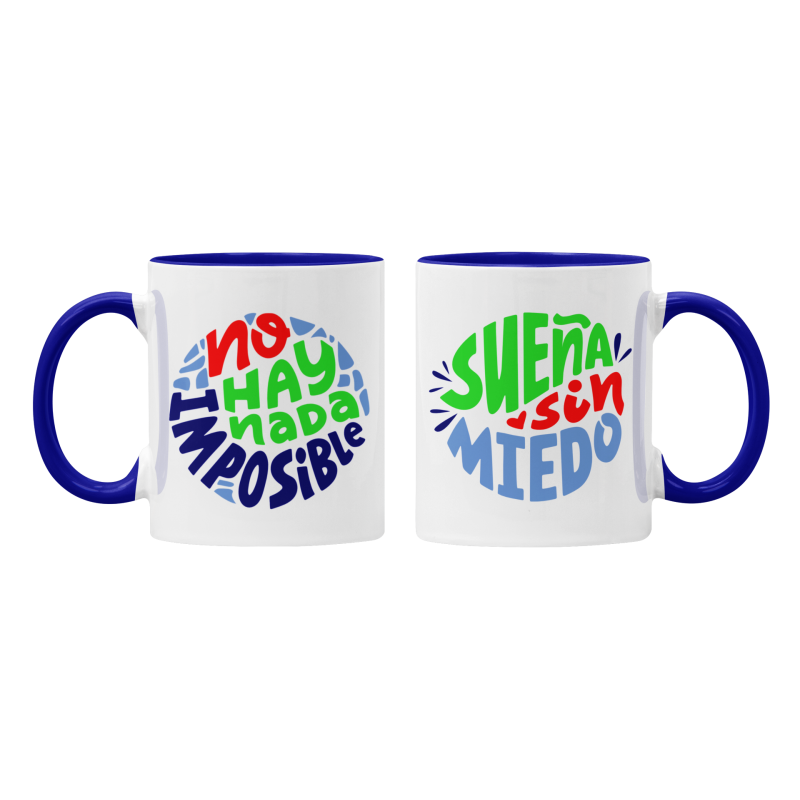 Taza No hay nada imposible azul