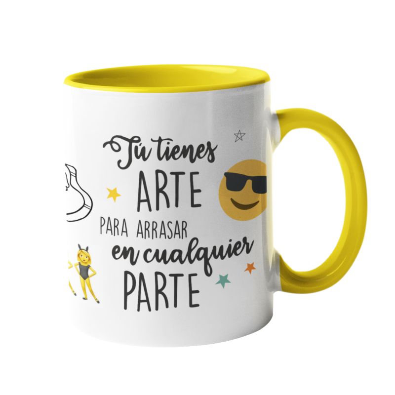 Taza Tienes arte amarilla