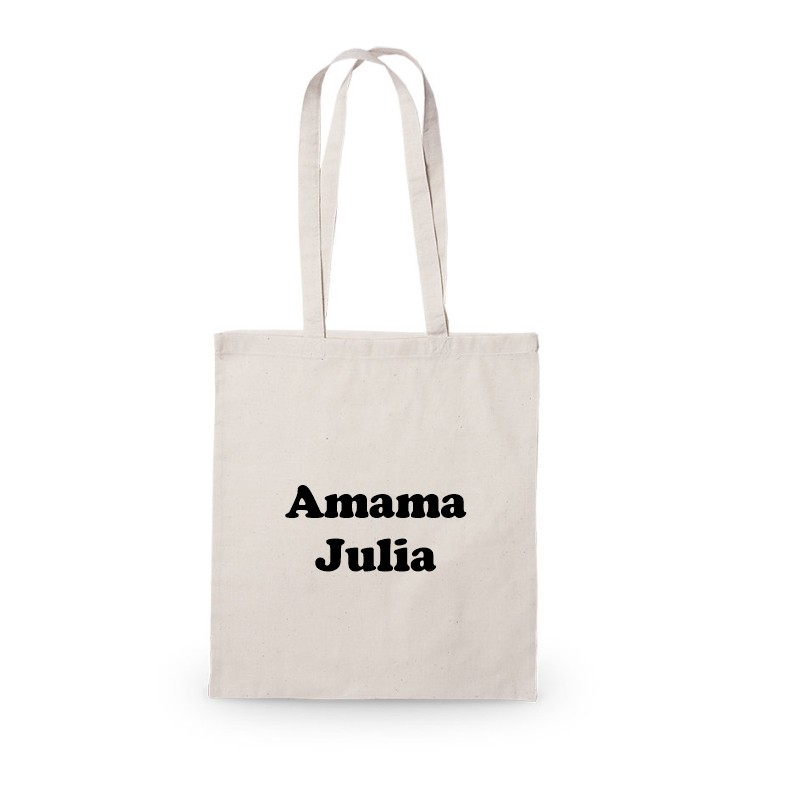 Bolsa tote bag de algodón con nombre