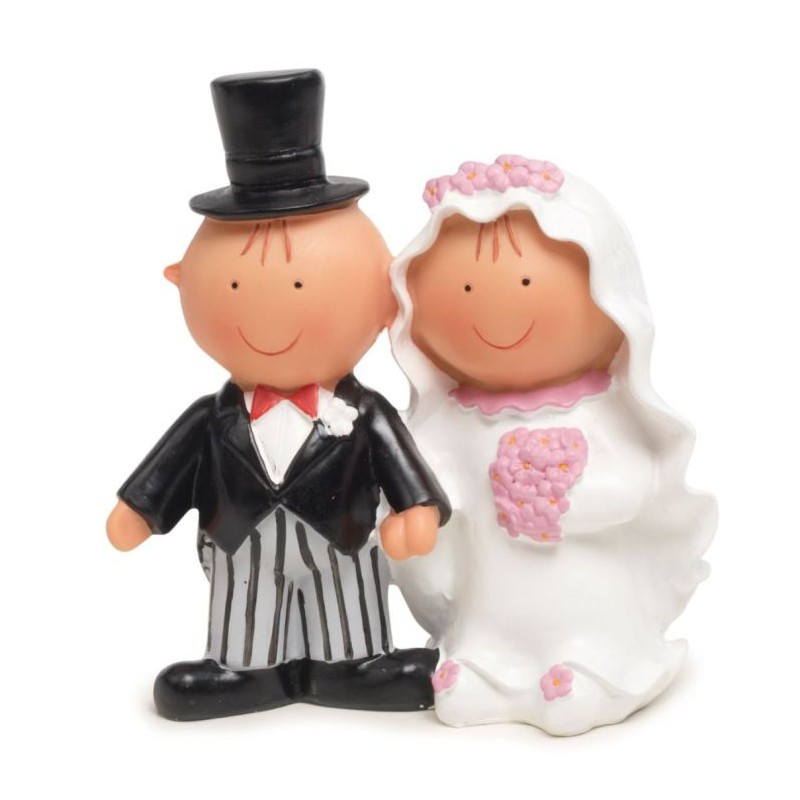 Figura de tarta novios de la mano