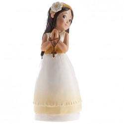 Figura tarta niña comunión rosario lado