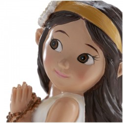 Figura tarta niña comunión rosario detalle