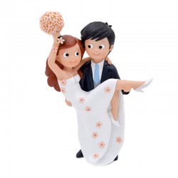 Figura tarta novios ramo