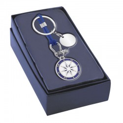 Llavero Rosa de los vientos con caja