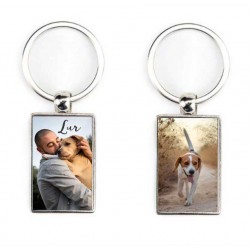 Llavero personalizado con foto y nombre mascota