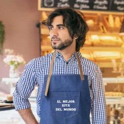 Delantal vaquero personalizado aita