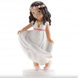 Figura comunión niña pelo rizado