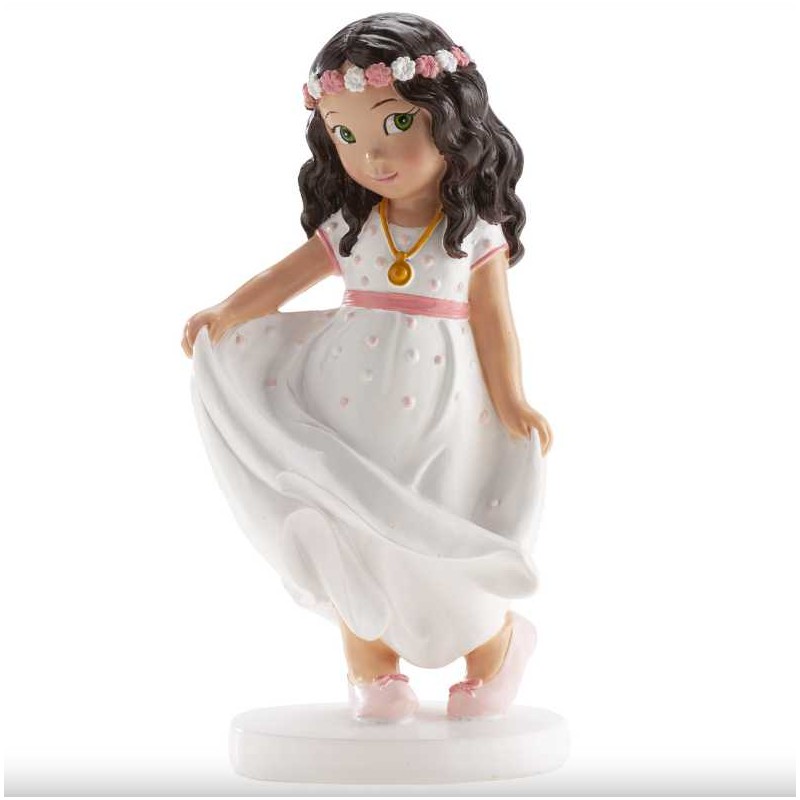 Figura comunión niña pelo rizado