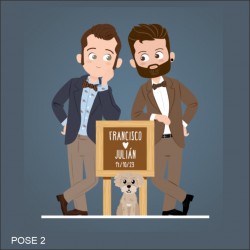 Figura boda gay con mascota