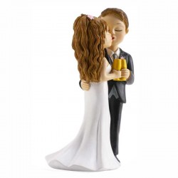 Figura boda beso con copas