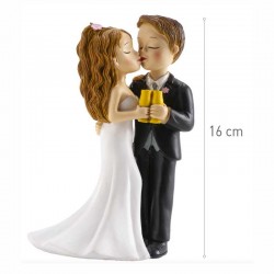 Figura boda beso brindis