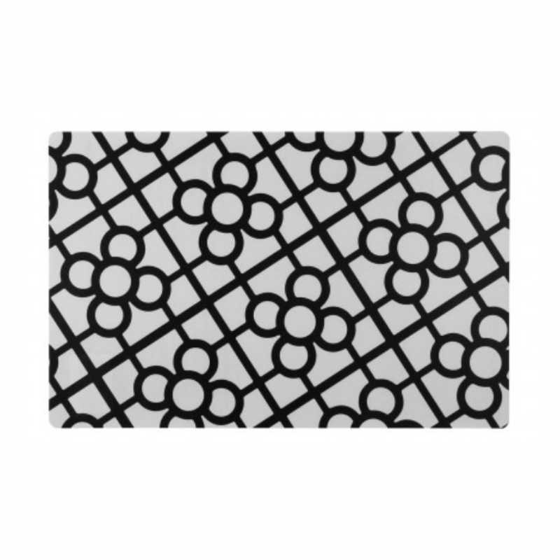 Set 6 manteles individuales Baldosa de Bilbao Blanco y negro