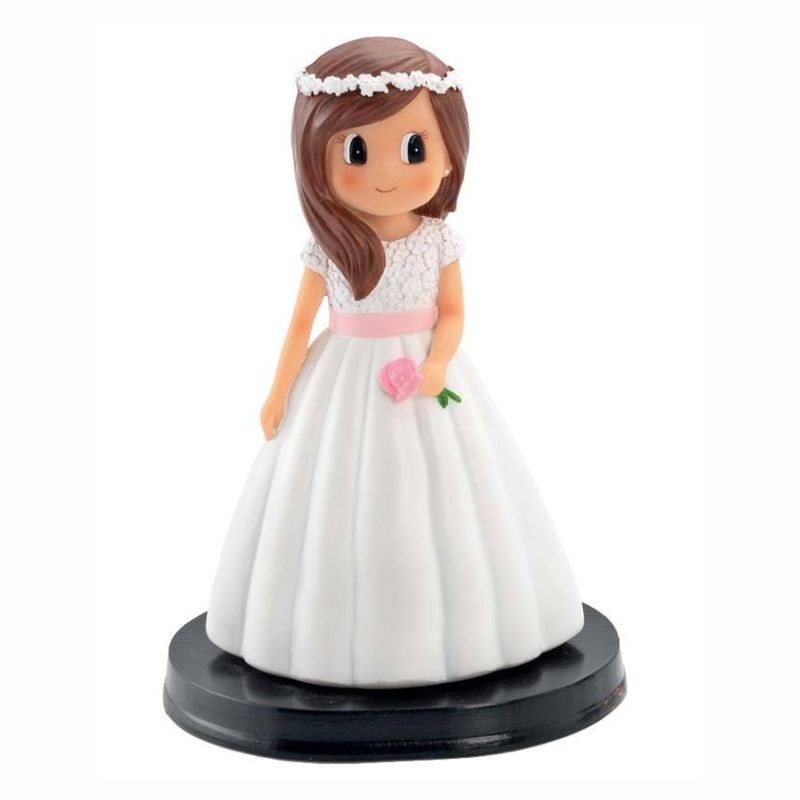 Figura tarta niña comunión flor