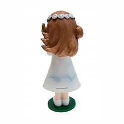 Figura comunión niña flor amarilla por detras