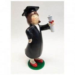 Figura Graduación Chica con peana